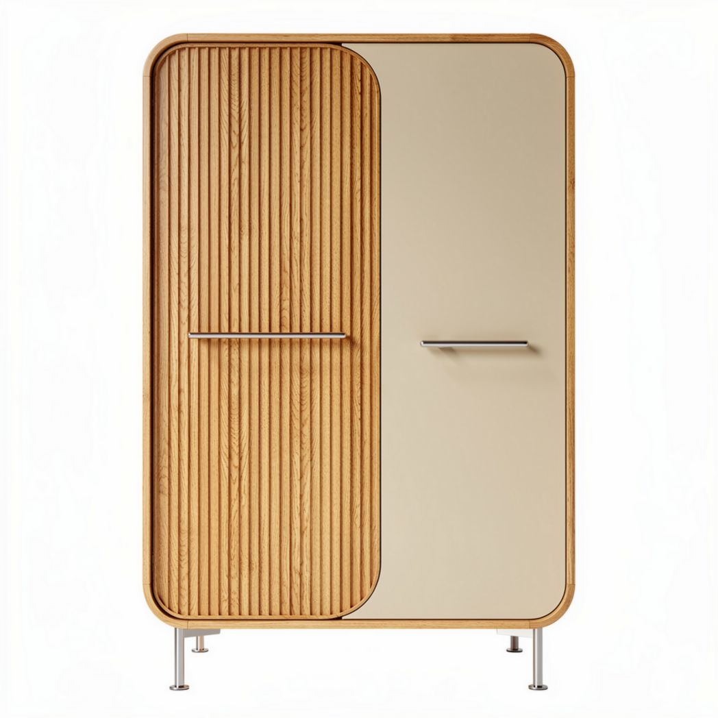 Szafka do przechowywania w biurze z płyty MDF - 60 x 30 x 180cm